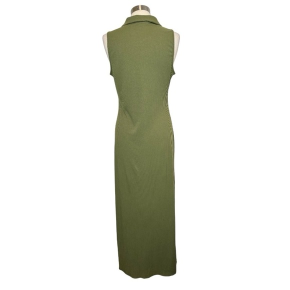 MODCLOTH Casual Sensations Green Lace Up Front Maxi Dress size L - Picture 6 of 10